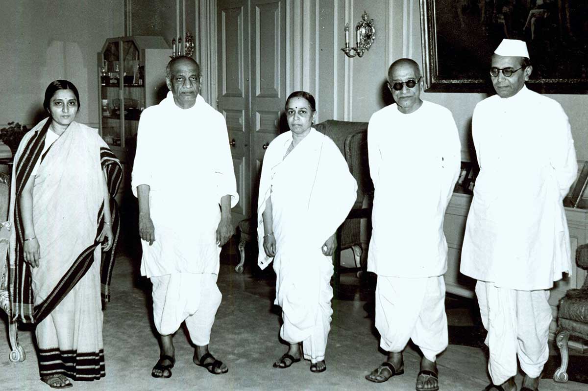 Sardar Vallabhbhai Patel and C. Rajagopalachari at the Government House