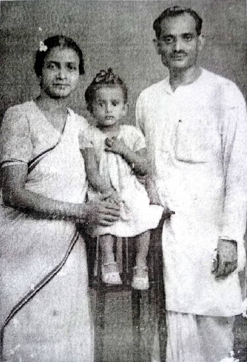 Suniti with her husband and daughter