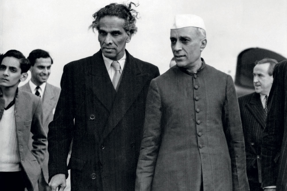 Jawaharlal Nehru and Krishna Menon, London, 1949