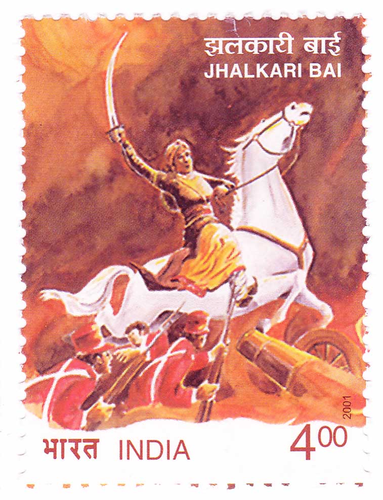 Indian Postage Stamp on Jhalkari Bai July 22 2001