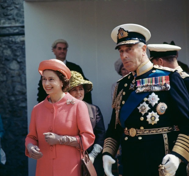 Lord Mountbatten with the Queen in 1965