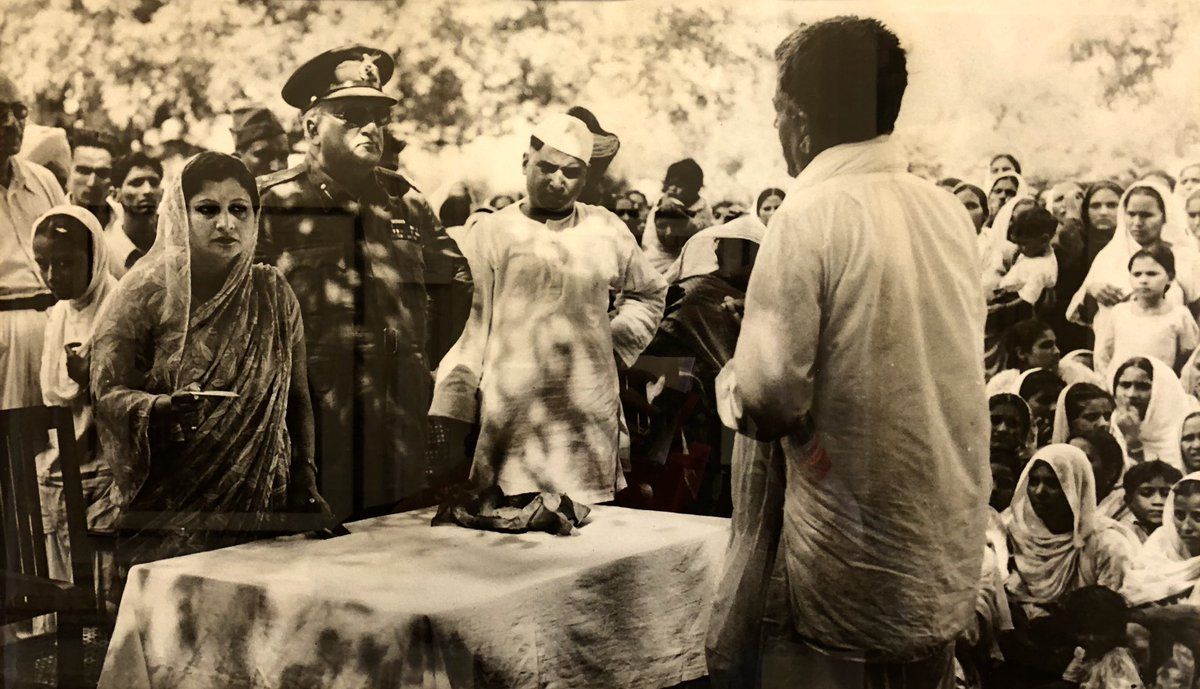 Maharaja Hari Singh Of Jammu and Kashmir Maharani Tara Devi during an interaction with people in Jammu Kashmir By Rohit