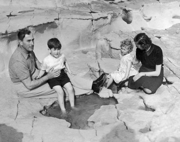 The Mountbattens on a picnic in Malta with Prince Charles and Princess Anne in 1954 Credit Getty Contributor