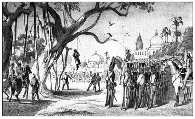execution of sepoy 1857tomar