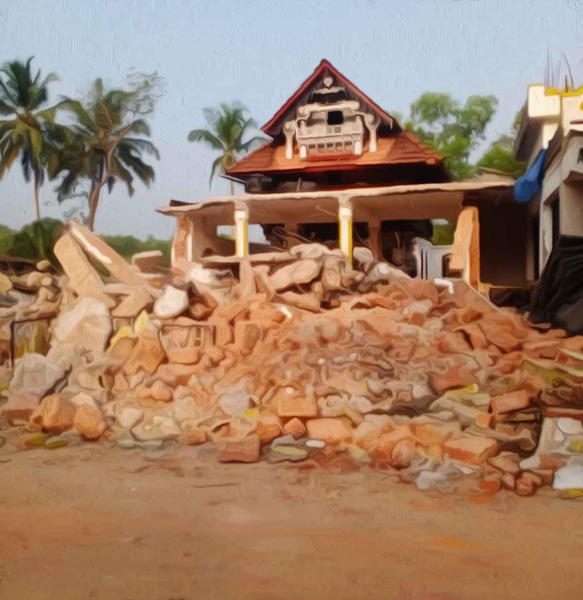 Hindu temple-like structure found during renovation of a mosque near Mangaluru