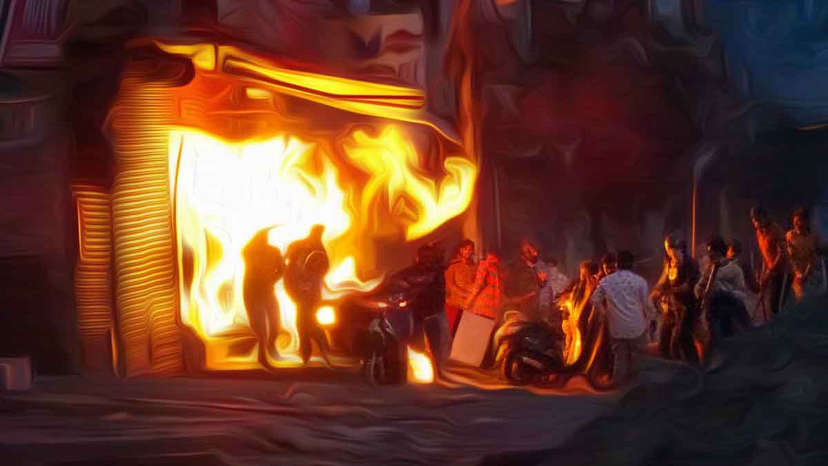 Muslims shop burning of Hindus in Karauli