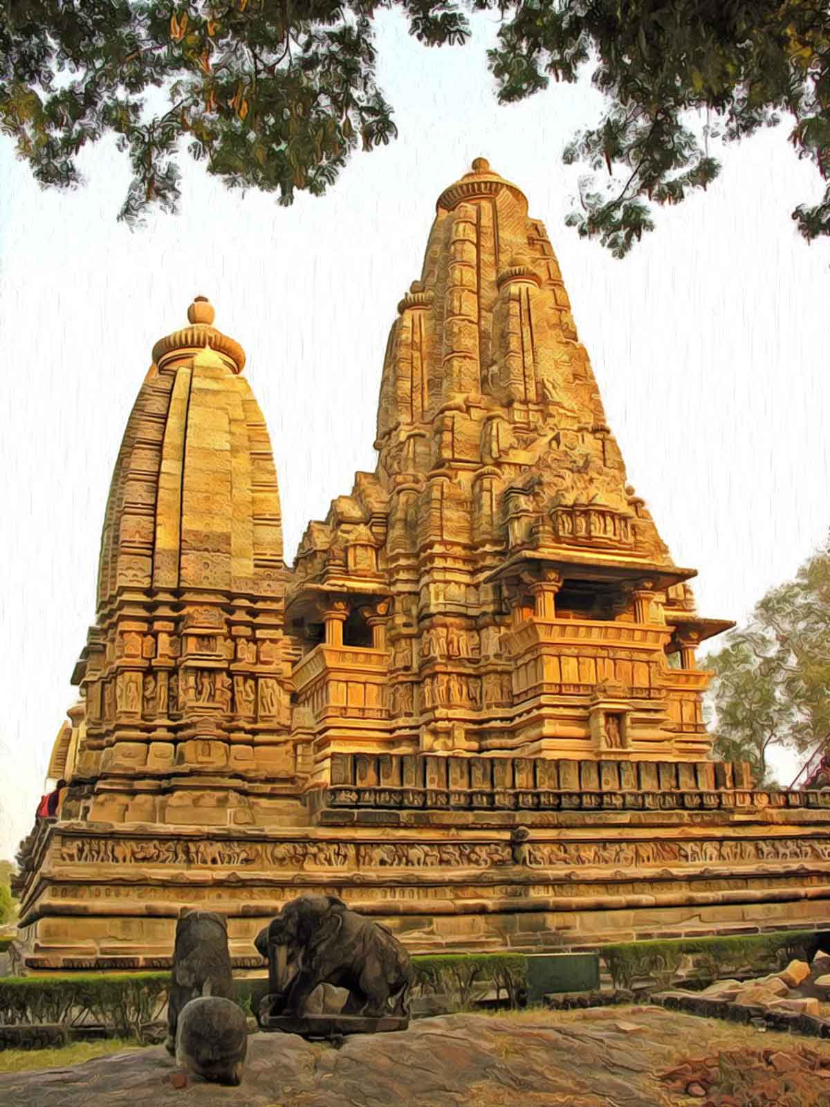 The Stunning & Magnificent 10th Century Lakshmana Mandir, located in Khajuraho is one of the oldest structures amongst the temple groups of Khajuraho