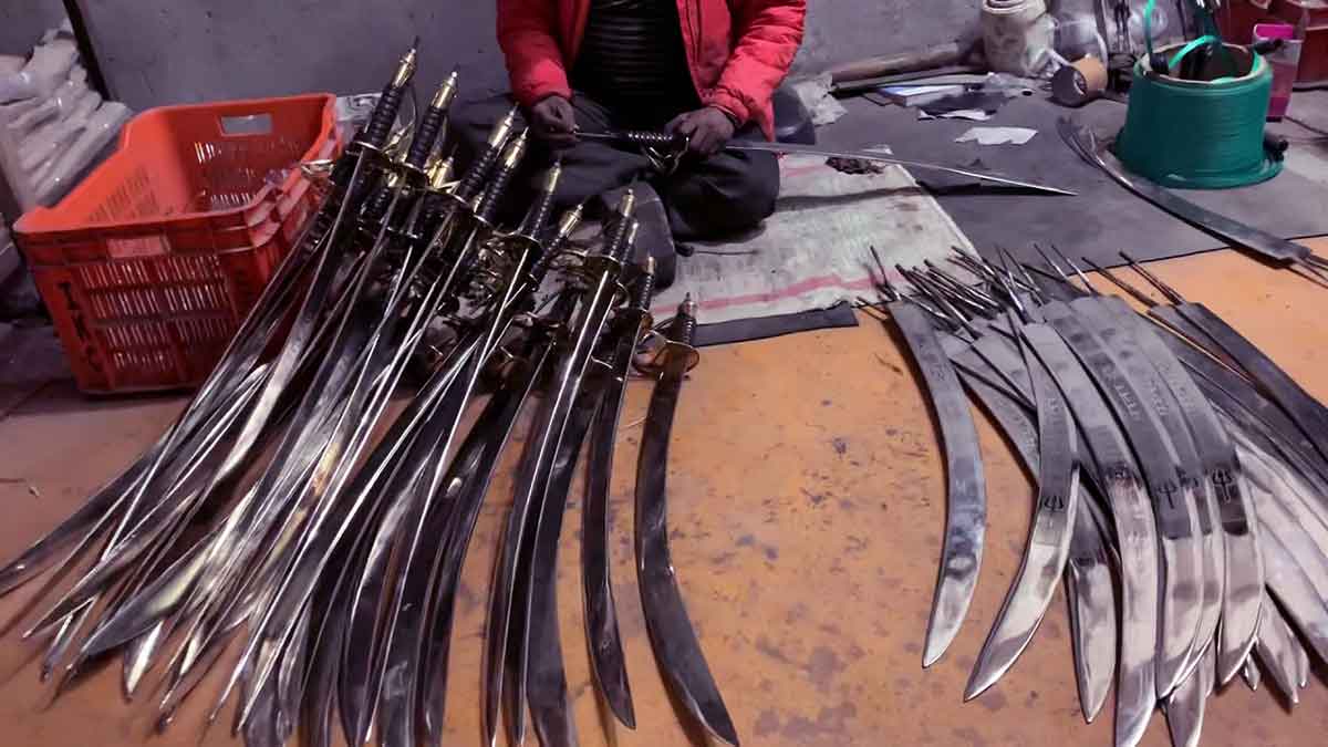 Shaikh Abrar Shaikh Jamil was taken into custody after 31 swords and a khukri was recovered by the police