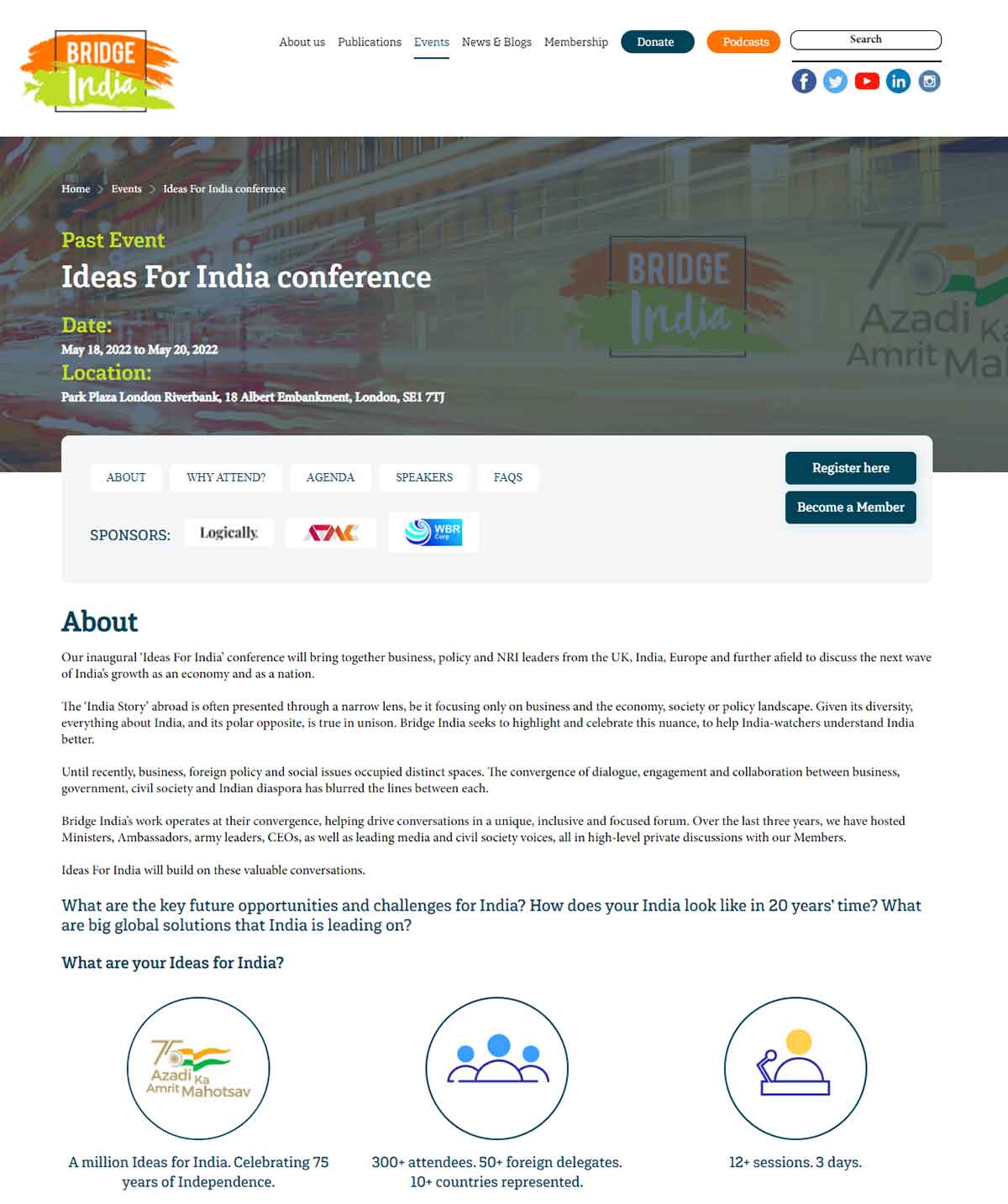 Event page of Bridge India - Cambridge University