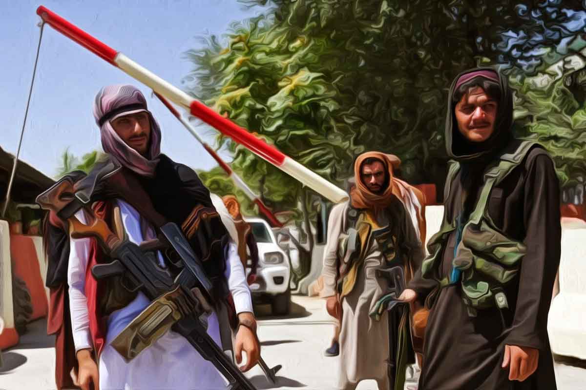 Taliban fighters dance in happiness after closing girls' school in Afghanistan